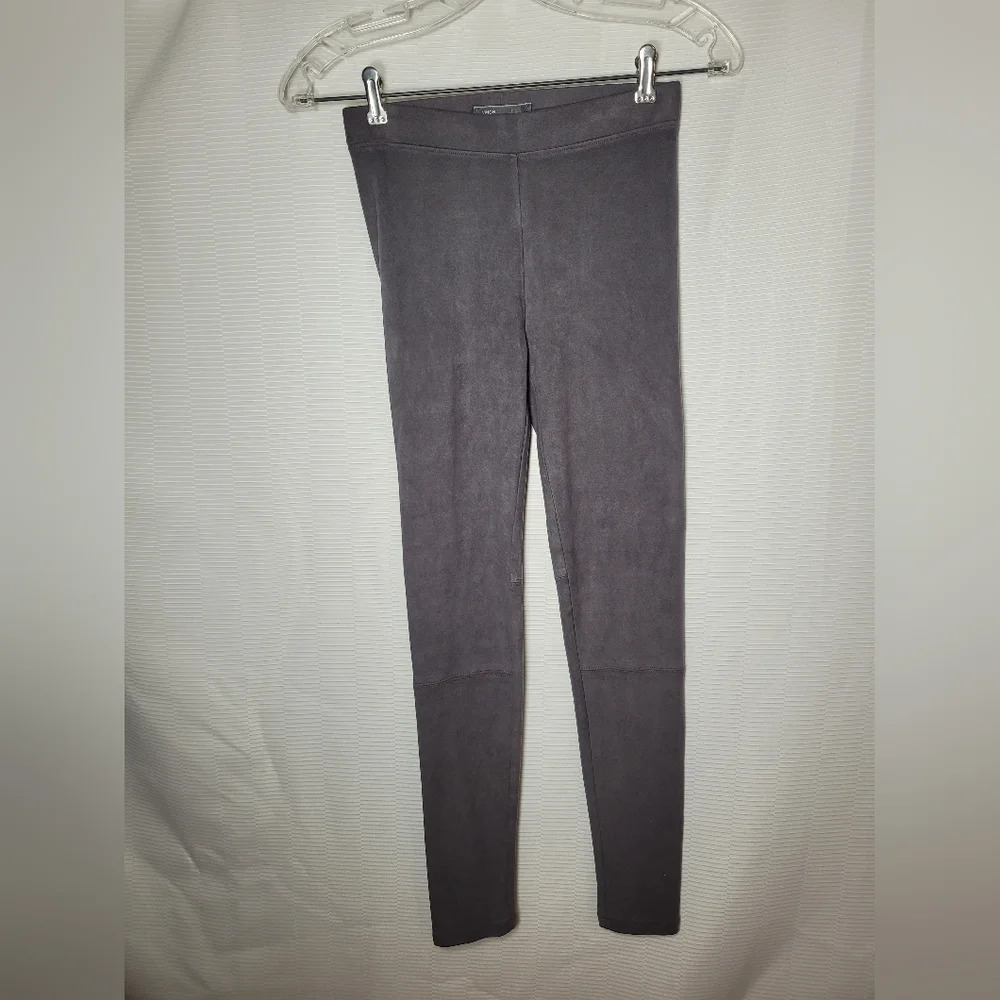 Vince Faux Suede Grey Leggings Girls sz L